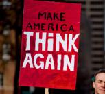 Protester in Seattle, US