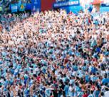 Argentina fans at the 2018 FIFA World Cup. 
