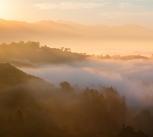 misty mountain scene