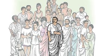 Characters from the Cambridge Latin Course, Book One