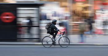 Cyclist in London