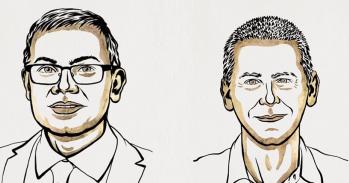 Left: Demis Hassabis; Right: John Jumper