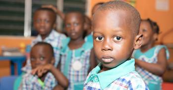 Children in school uniform