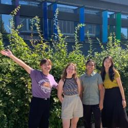 Edison Wan, Ellie Austin, Shumona Nath, Echo Lyu pose for a portrait