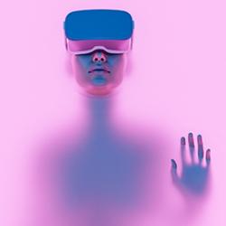 Character with VR goggles