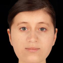 Facial reconstruction of the Trumpington Cross burial woman by Hew Morrison