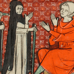 Image from a 14th century manuscript of the Romance of the rose, one of the best-known texts of the Middle Ages