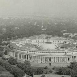 Indian Parliament building (designed by British architect Edwin Lutyens) in 1944
