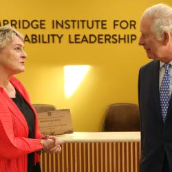 Clare Shine, CEO and Director of CISL, with HRH The Prince of Wales