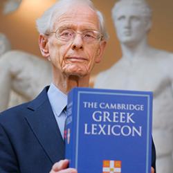 Professor James Diggle in Cambridge's Museum of Classical Archaeology