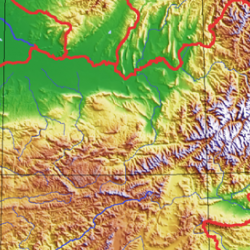 Topography of Hindu Kush.