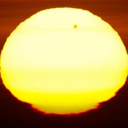 Venus transits the rising Sun