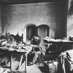 Solomon Schechter at work in the old University Library