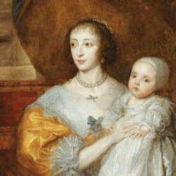 Charles I and Henrietta Maria with their children by Anthony Van Dyke (detail)