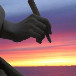 Writing, Sunset, Italy.