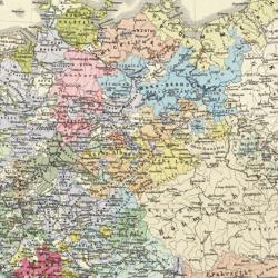 Detail of a map of the Holy Roman Empire, 1492 - 1618.