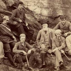 Sedgwick Club group photograph taken in Tan-y-bwlch, Wales, 1891