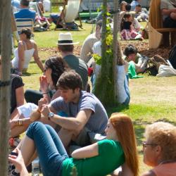 The main site at the Hay Festival.