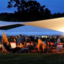 Night shot at Hay Festival