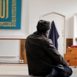 Uthman Ibrahim-Morrison at prayer in Norwich, 2016
