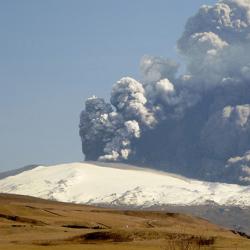 Eruption at Eyjafjallajökull April 17, 2010.