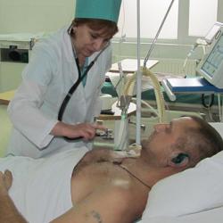 Patient being treated in a Kharkiv hospital during a 2015 military operation