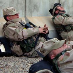 Resting soldiers