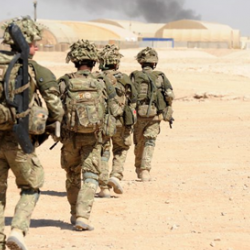 Soldiers Patrolling in Afghanistan