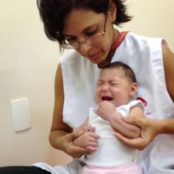 Baby with microcephaly