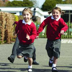 Children running