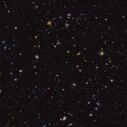 This infrared image from NASA’s James Webb Space Telescope (JWST) was taken for the JWST Advanced Deep Extragalactic Survey, or JADES, programme.