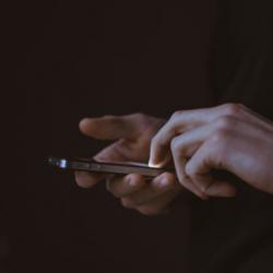 Man on a smartphone