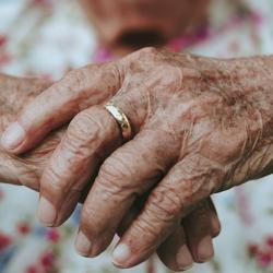 Elderly person's hands