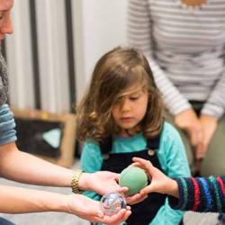 Researchers and children at the PEDAL Centre during the Cambridge Festival