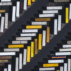 Aerial shot of parked trucks, Scunthorpe, United Kingdom