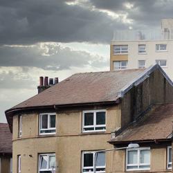 High-rise council flats in housing estate in Port Glasgow