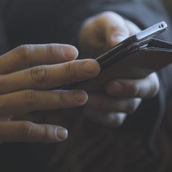 Person using a smartphone