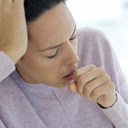 Woman coughing