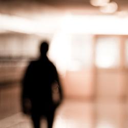 Boy in school corridor