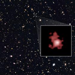 The GN-z11 galaxy, taken by the Hubble Space Telescope