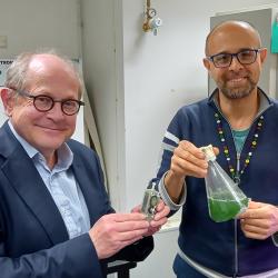 Professor Christopher Howe, left, and Dr Paolo Bombelli, right