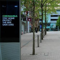 Central Leeds during the first UK lockdown