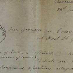 Letter from directors of the East India Company ordering an inquiry into the allegations of torture raised in a recent parliamentary debate.