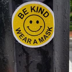 Be kind, wear a mask sticker
