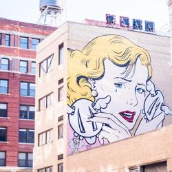 Mural in the SoHo district of New York, one of the US cities featured in the study.