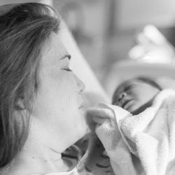 Mother and newborn baby