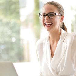 Business woman with laptop