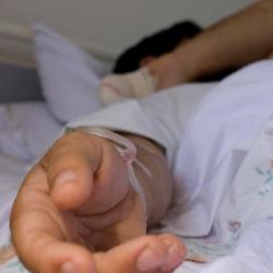 Syrian refugee in a hospital in Lebanon