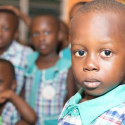Children in school uniform