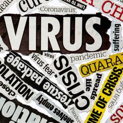 Coronavirus newspaper headline montage
